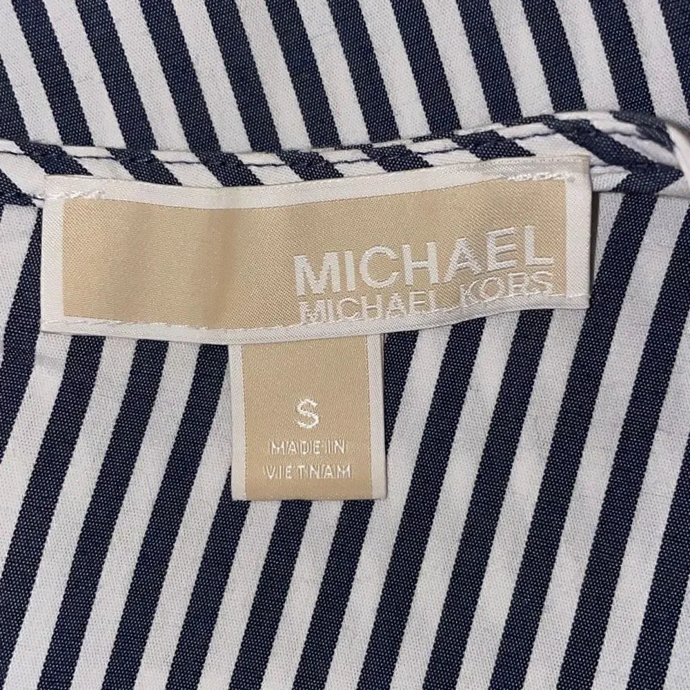 Michael Michael Kors Striped‎ Peplum blouse, Size Small